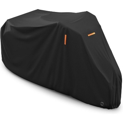 Akefit Tricycle Cover Waterproof Bike Protector with Lock Holes and Reflective Strips Black 75"