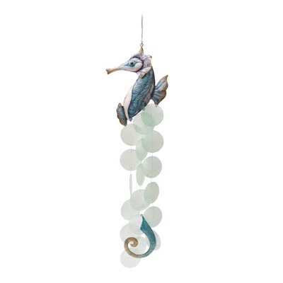 Beachcombers Seahorse Capiz Chime