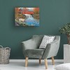 Canvas Wall Art - John Zaccheo 'Life by the Covered Bridge' Wall Art for Living Room, Bedroom, or Office Décor by Trademark Fine Art - 19 x 19 Inches - 4 of 4