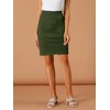 INSPIRE CHIC Women's Workwear Paperbag Elastic High Waist Pencil Mini Skirt - 2 of 4