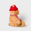 12" Teddy Bear with Hat and Scarf Stuffed Animal - Gigglescape™: Polyester, 1 Year+, 0.25 lbs, 12" Height - 3 of 3