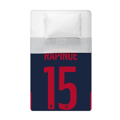 US Women's Soccer Navy and Red Fleece Throw Blanket