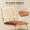 Bencmate Dining Chairs Counter Height Bar Stools Set of 2, Upholstered PU Leather Barstools, 30 inch, Brown, 17.7"*18.9"*37.4" - 4 of 4