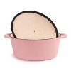 BergHOFF Neo 8Qt. Cast Iron Oval Covered Dutch Oven, Pink - 2 of 4