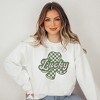 Simply Sage Market Women's Graphic Sweatshirt Lucky Checkered Grunge - 2 of 3