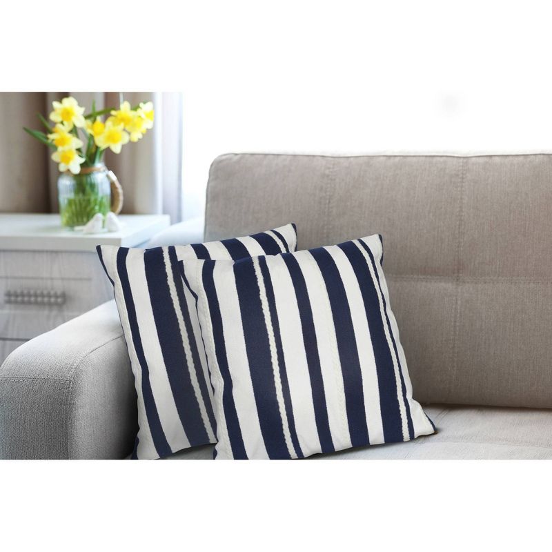 20&#34;x20&#34; Oversize Marina Striped Square Throw Pillow Blue - Liora Manne, 4 of 5