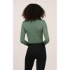 Yogalicious Womens 2 Pack Zenly Evelyn Long Sleeve Mock Neck Crop Top -  Gardenia/black - X Small : Target
