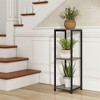 Tangkula 3 Tier Tall Metal Plant Stand Corner Plant Holder w/ Metal Frame - 2 of 4
