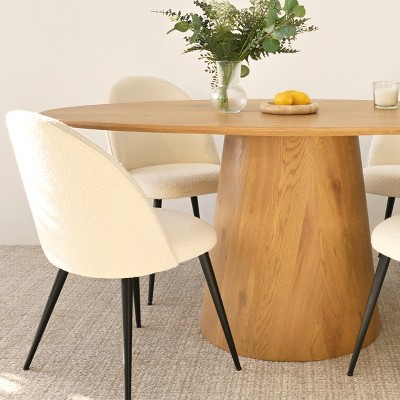 Beige Upholstered Side Chair with Black Metal Legs, Set of 4