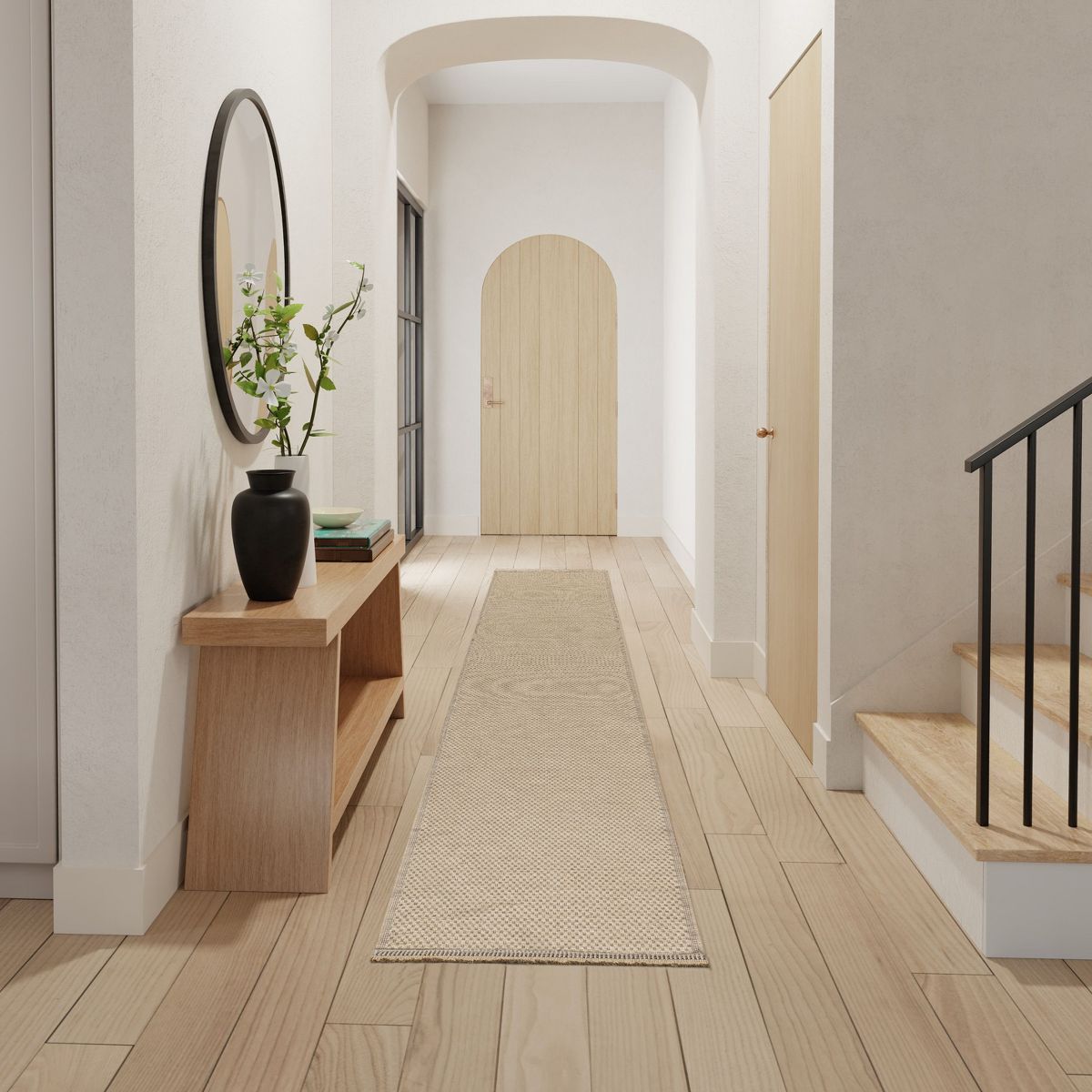 Nourison Washable Jute Modern Farmhouse Indoor Non-Slip Flatweave Fringed Rug - thumbnail 9