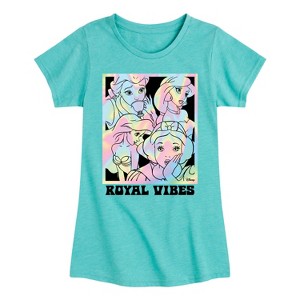 Girls' - Disney - Royal Vibes Fitted Short Sleeve Graphic T-Shirt - 1 of 4