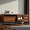 Mshliw 70.8" Modern TV Stand for TVs up to 75", Media Console with Sliding Doors, Adjustable Shelves, Drawer Storage & Metal Frame - 3 of 4