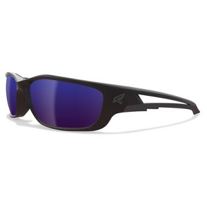 Edge Eyewear Kazbek Safety Glasses Blue Mirror Lens Black Frame - 1 of 1