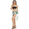 LA LEELA Women's Sarong Wrap Swimwear Bikini One Size Multicolored, Daisy Hibiscus - 4 of 4
