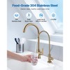 VEVOR Stainless Steel Faucet, Lead-Free Water Purifier Faucet, Filter Water Faucets With Solid Brass Valve, Anti-Rust, Gold - 3 of 4