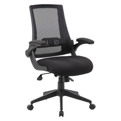 Mesh Back Flip Arm Task Chair Black - Boss