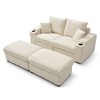 NicBex Couches for Living Room Oversized Single Sofa Couch Deep Seat Accent Chair Upholstered Armchair with Removable Footrest for Bedroom - 2 of 4