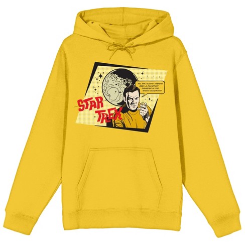 Star Trek Retro William Shatner Men s Yellow Graphic Hoodie Target