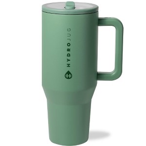 HydroJug Traveler - Water Bottle with Handle & Flip Straw - Leak Resistant Tumbler, Insulated, Stainless Steel & Rubber Base - 1 of 4