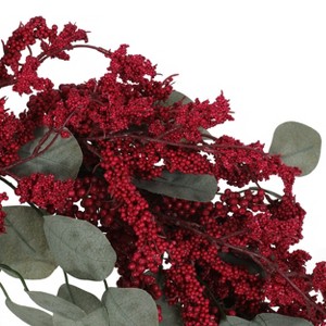 29 Inch Artificial Berries Eucalyptus Wreath Decoration, Realistic Faux Eucalyptus Leaves Wreaths - 1 of 4