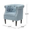 Tafton Club Chair and Ottoman Fabric Upholstered Linen & Cotton-Christopher Knight Home - 3 of 4