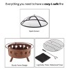 Nature Spring Round Outdoor Fire Pit With Leaf Cutout Design - 32", Rugged Rust - image 3 of 4