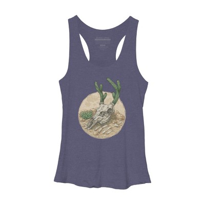 Women's Design By Humans Deer Cactus 2 By kelelowor Racerback Tank Top