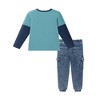 Andy & Evan  Toddler  Jersey Twofer Tee & Terry Pants Set - 4 of 4
