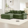Aukfa Oversized 92" Modular Corduroy Sofa Set - Reversible Sectional Couch with Ottoman, Fabric Upholstery for Living Room - 4 of 4
