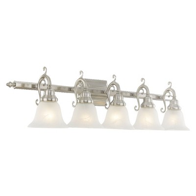Livex Lighting French Regency 5 - Light Vanity in  Brushed Nickel