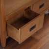 Mshliw 36 Inch Farmhouse Pine Wood Console Table with 4 Drawers and Storage Shelf Entryway Sofa Table for Living Room Bedroom Hallway Kitchen - 3 of 4