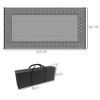Resenkos Floor Mat Carpet,Indoor Door Mat,Reversible Outdoor Rug, 9'x 18' Waterproof Straw Floor Mat, Portable RV Camping Carpet,Black & Gray Border - 2 of 4