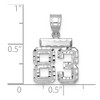 Black Bow Jewelry 14k White Gold, Varsity Collection, Small D/C Pendant, Number 83 - 2 of 3