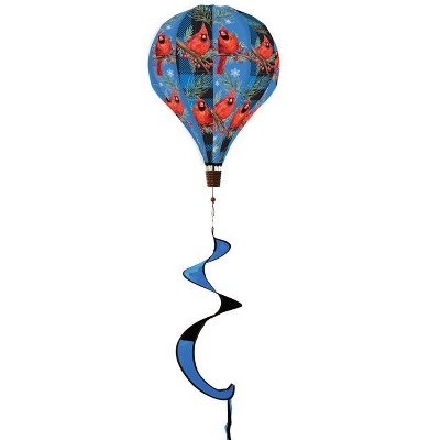 Briarwood Lane Winter Hot Air Balloon Windsock Wind Twister 54x12 Cardinals Deluxe For Winter Balloon