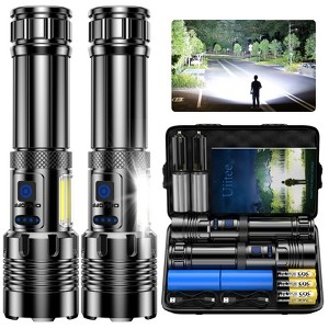 Uiitee LED Flashlights High Lumens 2 Pack, 2000 Lumen Rechargeable, 7 Modes, USB Powered, Portable Handheld Lights for Camping & Emergency - 1 of 4
