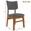 ACEPANO 5-Pieces Wood Dining Table Set With Gray Cusion Chairs, Table-Brown - 3 of 4
