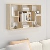 CLIHOME 8 Cubes Open-back Bookshelf Home Storage Display Shelf Wall Mounted Wooden Bookcase Organizer Rack - 3 of 4