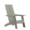 Emma and Oliver Set of 2 Modern All-Weather Poly Resin Adirondack Rocking Chairs with a Wood Burning Fire Pit for Outdoor Use - 3 of 4