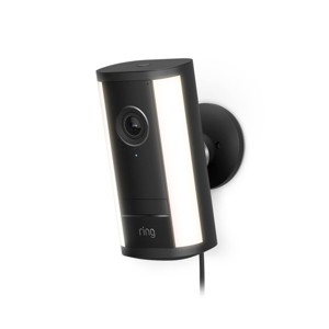 Ring Spotlight Cam Pro 2nd Gen Plug-In Retinal 4K for Ultra-Clear Video, 10x Enhanced Zoom, 2 LED Spotlights to Illuminate Key Outdoor Areas - Black - 1 of 4