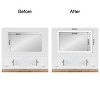 Amanti Art Mirror Makeover Bathroom Mirror Frame Border Kit - Fully Assembled Peel and Stick Frame - Mirror NOT Included - Cabinet White Narrow Trim - 4 of 4