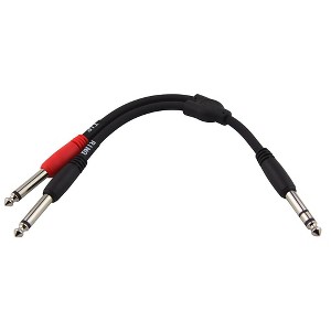 Pig Hog Y Cable Stereo 1/4"(M) to Dual Mono 1/4"(M) 6 in. - 1 of 1