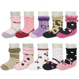 Wrapables Sweet Girl Non-Skid Mary Jane Socks (Set of 10) - 1 of 4