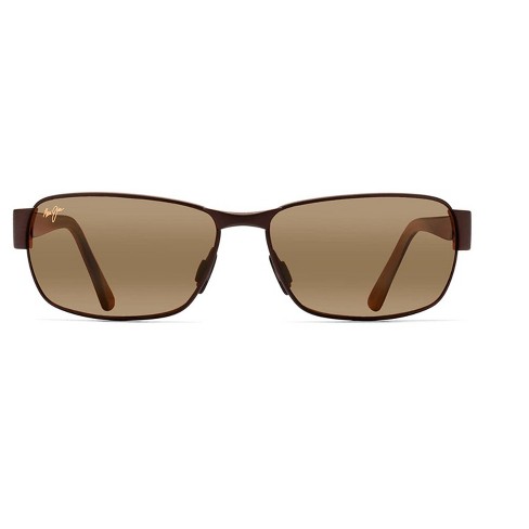 Maui Jim Black Coral Rectangular Sunglasses - Bronze lenses with Brown frame