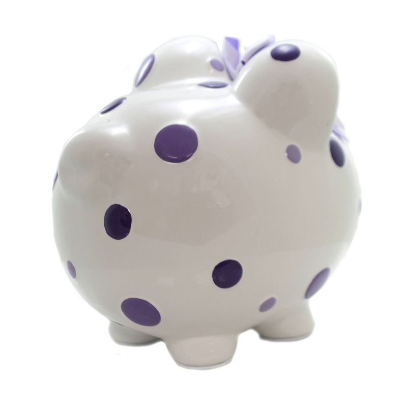 Child To Cherish 7.75 In Purple Multi Dot Bank Piggy Money Saving Decorative Banks, 3 of 5