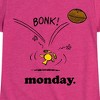Girls' - Peanuts - Woodstock Monday Football Bonk Fitted Short Sleeve Graphic T-Shirt - 2 of 4