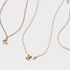 Girls' Initial with Choker and Layered Necklace Set - art class™ Gold - 3 of 3