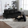 NicBex 3-Seater Chenille Sofa Couch with Removable Storage Ottoman & Cup Holders,Upholstered Sleeper Sofa for Living Room,Bedroom - 2 of 4