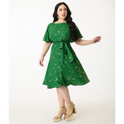 Unique Vintage Women's Plus Swing Dress