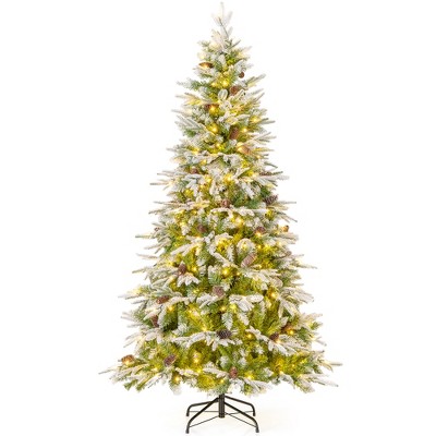 Tangkula 6/7.5/9 ft  Artificial Christmas Tree  w/ 765/1135/1871 Branch Tips 280/470/690 Lights