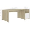 vidaXL Coffee Table White Engineered Wood Medium Storage Coffee Table - 4 of 4